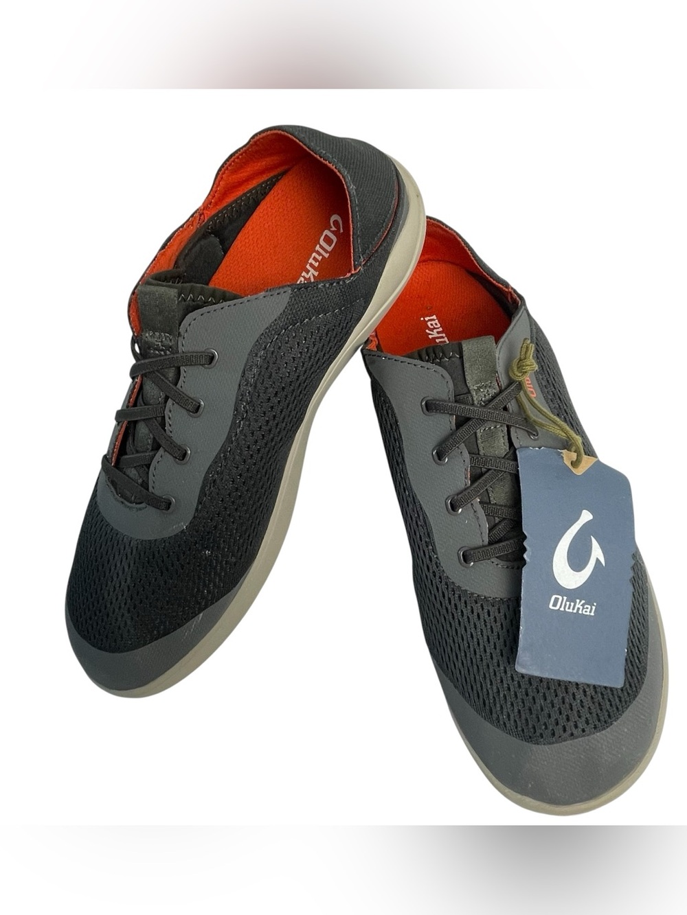 OluKai NWOB Men's Sneaker Boat Shoes Moku Pae Island Salt/Koi / Gray Sz 11 EU 44